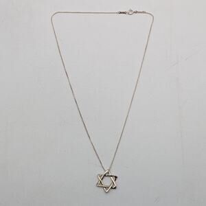 Tiffany & Co Elsa Pretti Sterling Silver Star of David Pendant Necklace